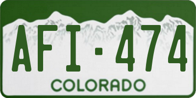 CO license plate AFI474