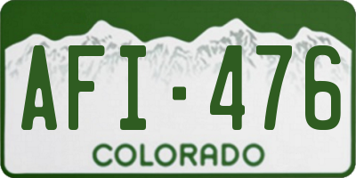 CO license plate AFI476