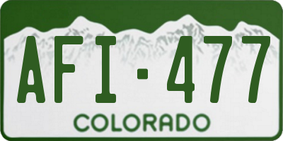 CO license plate AFI477