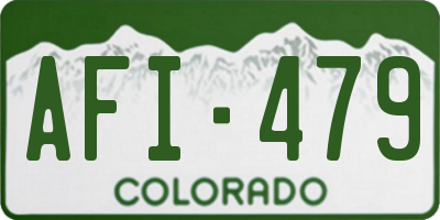 CO license plate AFI479