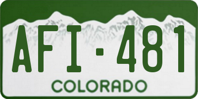 CO license plate AFI481
