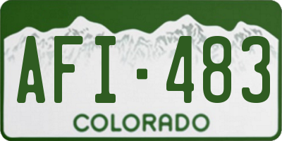 CO license plate AFI483
