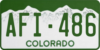 CO license plate AFI486