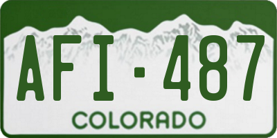 CO license plate AFI487