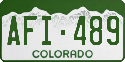 CO license plate AFI489