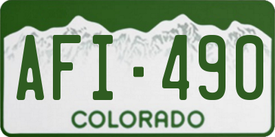 CO license plate AFI490