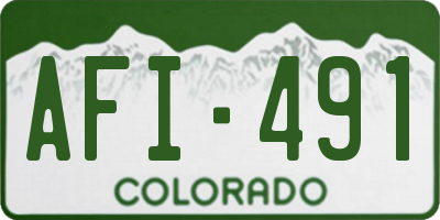 CO license plate AFI491