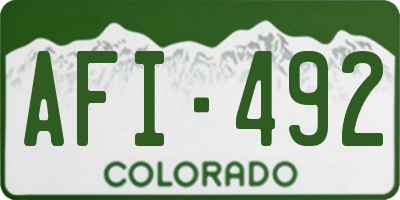 CO license plate AFI492