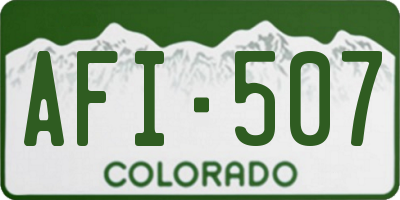 CO license plate AFI507