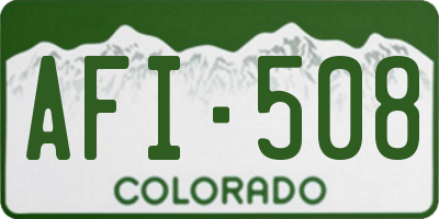 CO license plate AFI508
