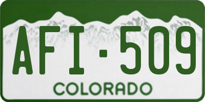 CO license plate AFI509