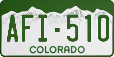 CO license plate AFI510