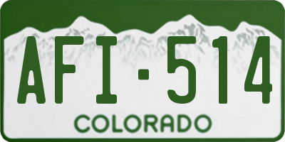 CO license plate AFI514