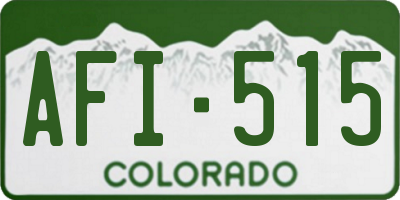 CO license plate AFI515