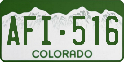 CO license plate AFI516