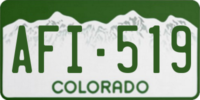 CO license plate AFI519