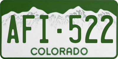 CO license plate AFI522
