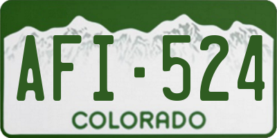 CO license plate AFI524