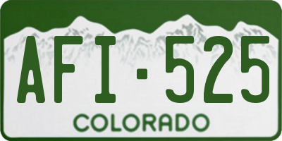 CO license plate AFI525