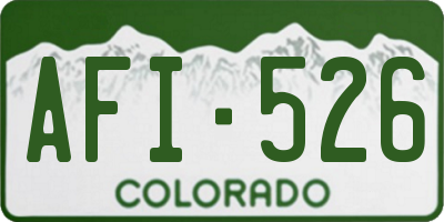 CO license plate AFI526