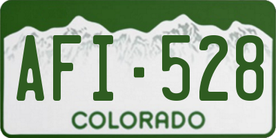 CO license plate AFI528