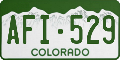 CO license plate AFI529