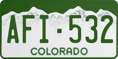CO license plate AFI532
