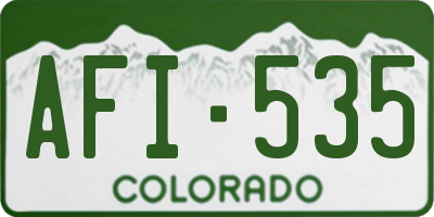CO license plate AFI535