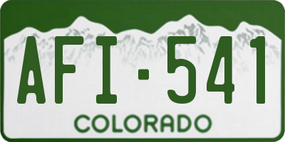 CO license plate AFI541