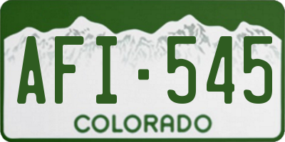 CO license plate AFI545