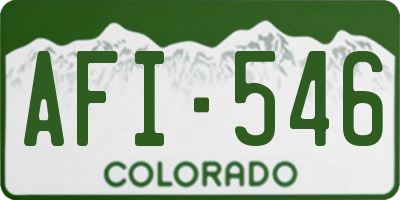 CO license plate AFI546