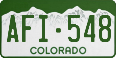 CO license plate AFI548