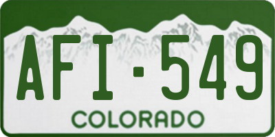 CO license plate AFI549