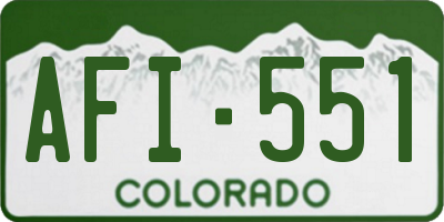 CO license plate AFI551
