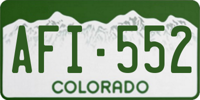 CO license plate AFI552