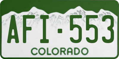 CO license plate AFI553