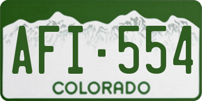 CO license plate AFI554