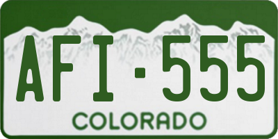 CO license plate AFI555