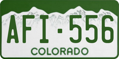 CO license plate AFI556