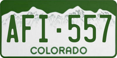 CO license plate AFI557