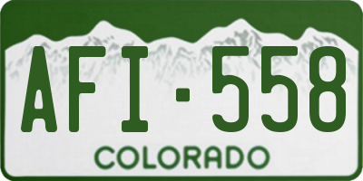 CO license plate AFI558