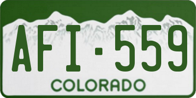 CO license plate AFI559