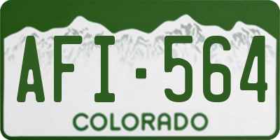 CO license plate AFI564