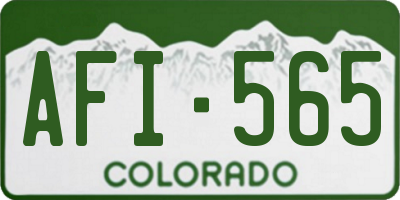 CO license plate AFI565