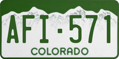 CO license plate AFI571
