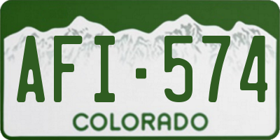 CO license plate AFI574