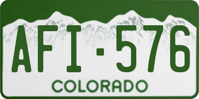 CO license plate AFI576