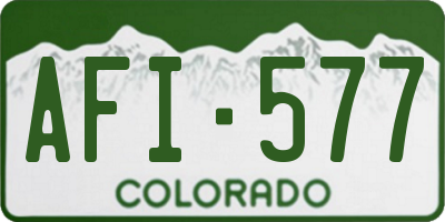 CO license plate AFI577