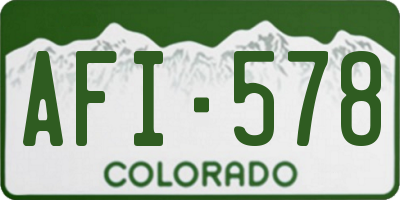 CO license plate AFI578