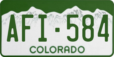 CO license plate AFI584